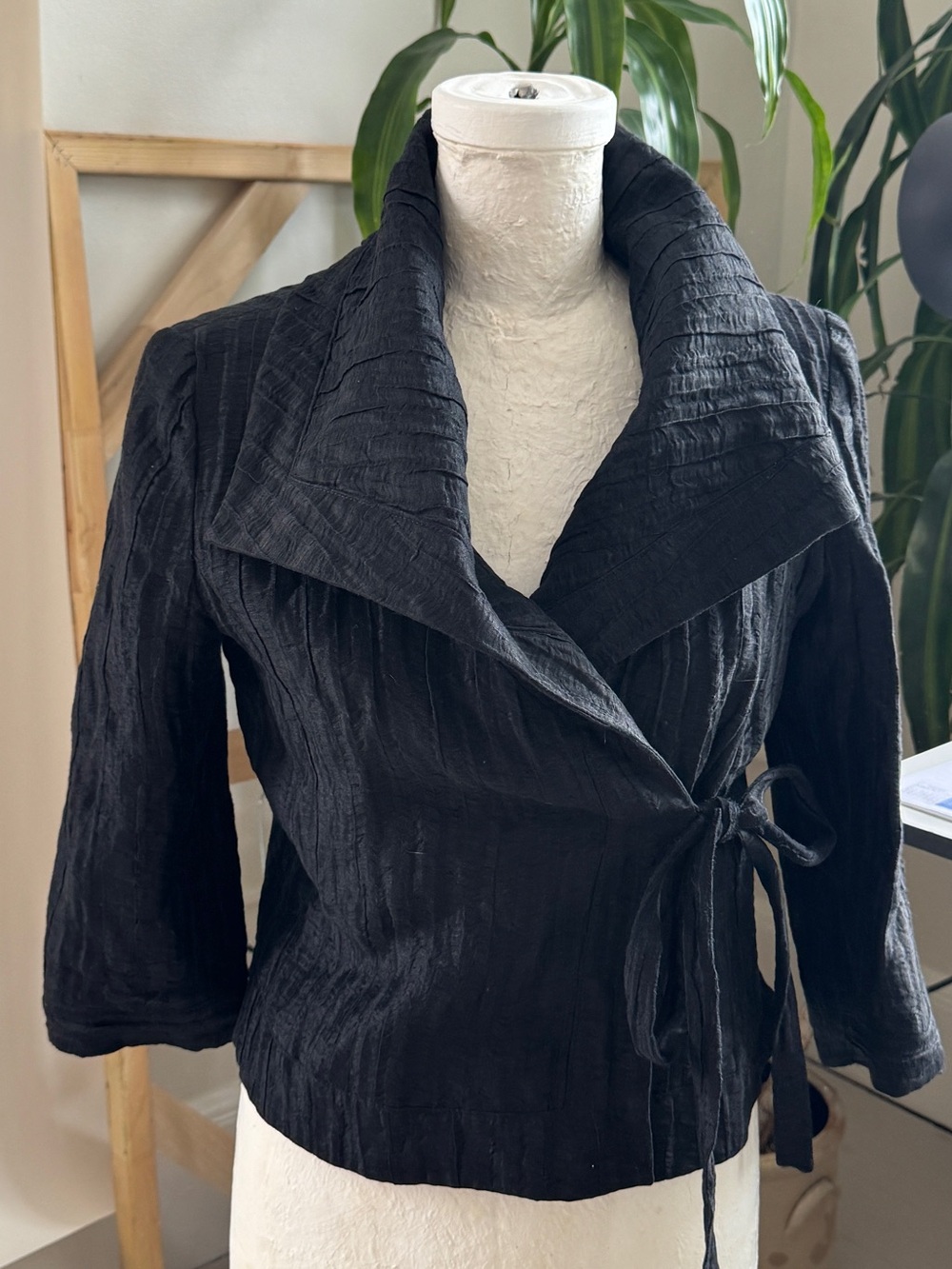 Vintage High Neck Wrap Jacket